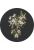 selbstklebende runde Tapete Blüte Hellrosa und Schwarz
