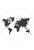 selbstklebende runde Tapete Weltkarte Schwarz-Weiß