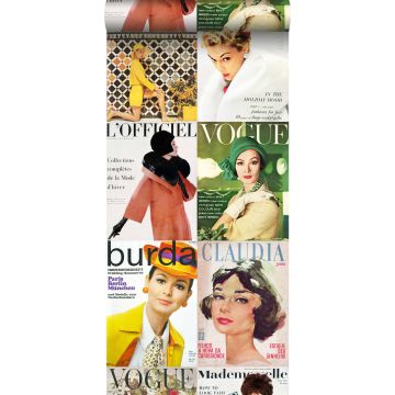 XXL-Vliestapete Zeitschriften-Covers Mehrfarbig