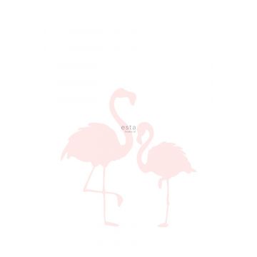Fototapete Flamingos Hellrosa und Weiß
